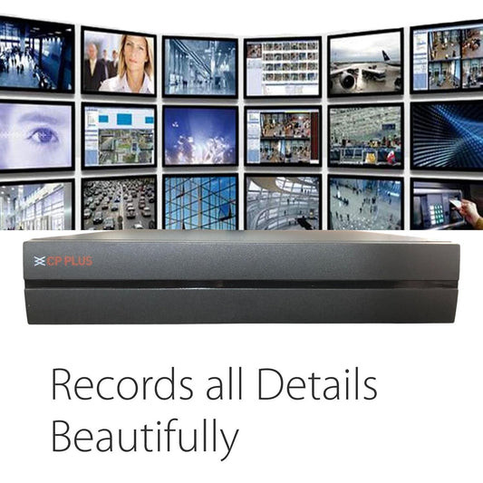CP Plus CP-UVR-0801E1-IC2 8 Channel Full HD DVR with H.265+ Compression | Supports Upto 2MP Cameras, Black