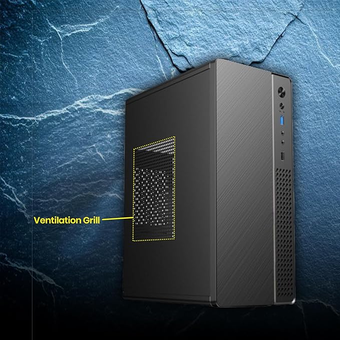POWER FULL i5 Desktop CPU with Intel Core i5-3470 3rd Gen 3.20Ghz II 8GB Ram ddr3 II 256GB nvme SSD II HDMI VGA Ports II WIFI II Win 10 Pro II MS Office, Black