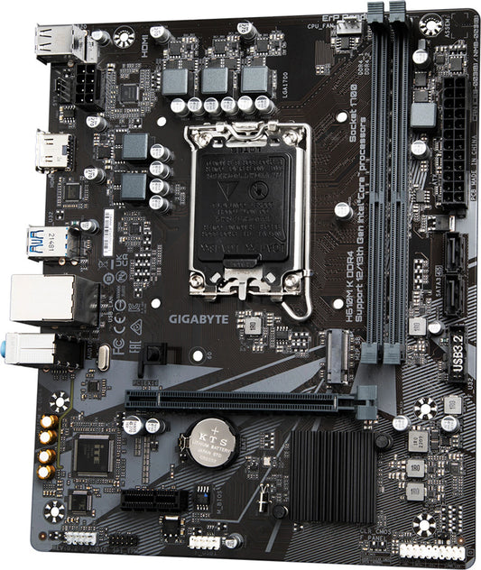 GIGABYTE H610M K DDR4 LGA 1700Socket ATX Intel H610 Chipset DDR4 Motherboard for Desktop Intel 12th, 13th, and 14th Gen processors support
