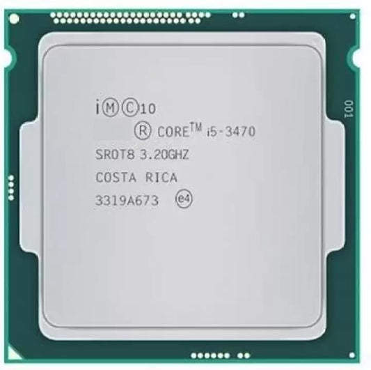 intel Core i5-3470 (i5 3rd Generation) Desktop Processor, 3.2 GHz Quad-Core, 6 MB Cache, LGA 1155 Socket, HD Graphics 2500 4 Core CPU, LGA 1155 Socket - FREE CPU FAN