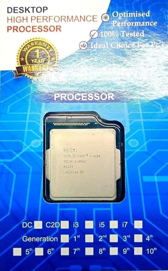 intel Core i5-3470 (i5 3rd Generation) Desktop Processor, 3.2 GHz Quad-Core, 6 MB Cache, LGA 1155 Socket, HD Graphics 2500 4 Core CPU, LGA 1155 Socket - FREE CPU FAN
