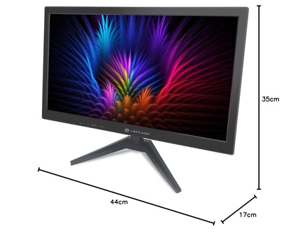 Lapcare LM195WDH 19 Inch(48.26CM) LED Display 16:10 1440x900 Pixel Ratio,Tilt Stand,Vesa Mount,HDMI + VGA Port (Black)