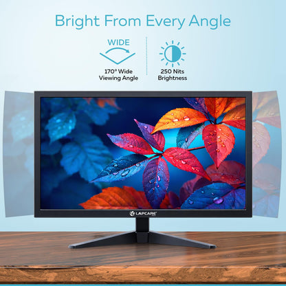 Lapcare LM195WDH 19 Inch(48.26CM) LED Display 16:10 1440x900 Pixel Ratio,Tilt Stand,Vesa Mount,HDMI + VGA Port (Black)