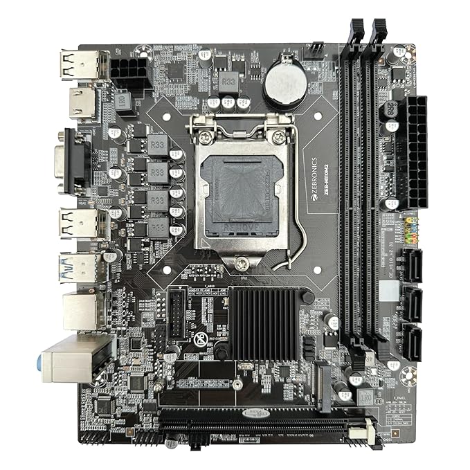 ZEBRONICS Zeb H110-D4 LGA 1151 Socket Motherboard LGA1151Socket Micro-ATX Intel H110 Chipset DDR4 Motherboard for Desktop