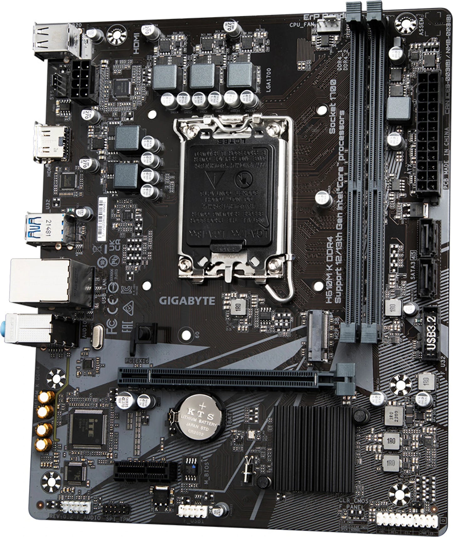 GIGABYTE H610M K DDR4 LGA 1700Socket ATX Intel H610 Chipset DDR4 Motherboard for Desktop  Intel 12th, 13th, and 14th Gen processors support